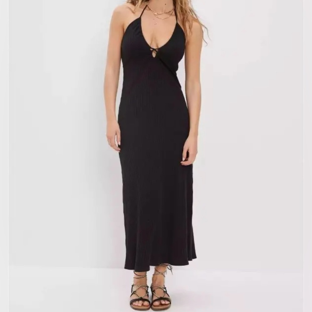 American Eagle Ribbed maxi midi dress